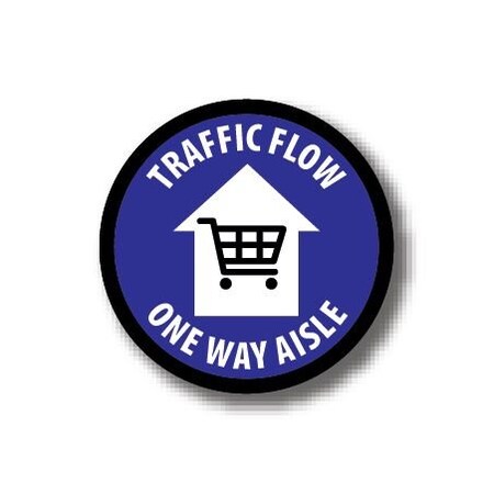 Ergomat 20in CIRCLE SIGNS Traffic Flow One Way Aisle DSV-SIGN 400 #3954 -UEN